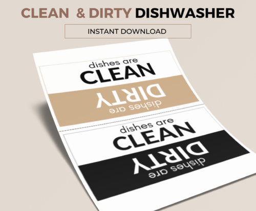 Clean & Dirty Dishwasher Label - Image 2