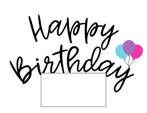 Happy Birthday Parcel Label - Image 2