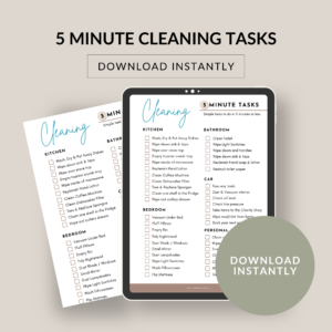 5 MINUTE CLEANING TASKS