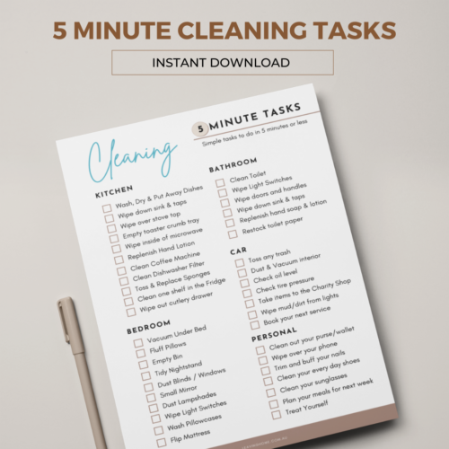 5 Minute Cleaning Tasks Checklist - Image 5