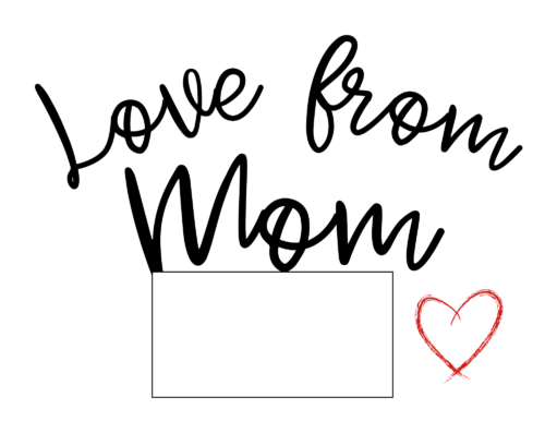 Love from Mom Parcel Label - Image 2