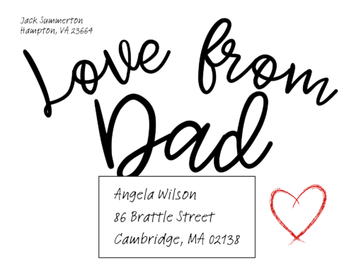 Love from Dad Parcel Label - Image 3