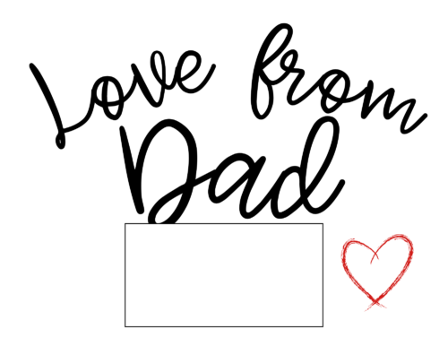 Love from Dad Parcel Label - Image 2