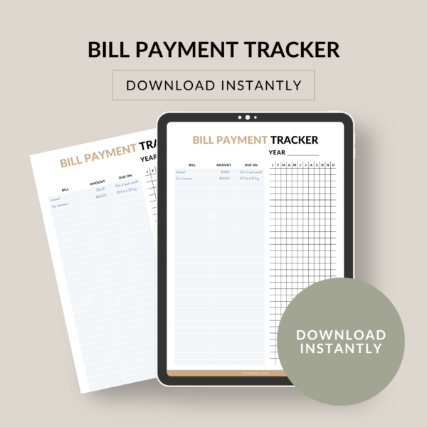 Bill payment tracker