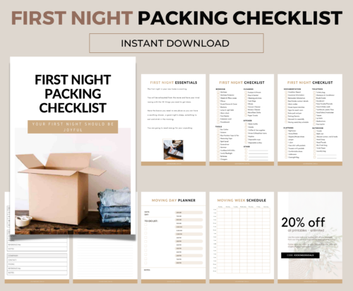 First Night Packing Checklist - Image 2