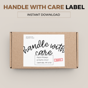 Handle with Care Package Label