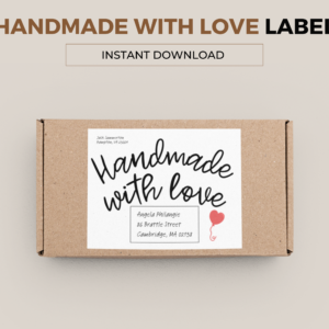 Handmade with Love Parcel Label