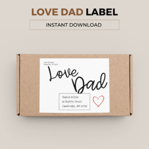 Love Dad Parcel Label