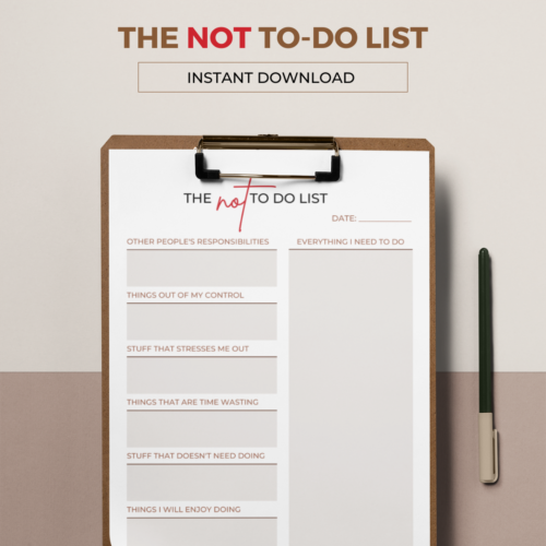 The Not To-Do List