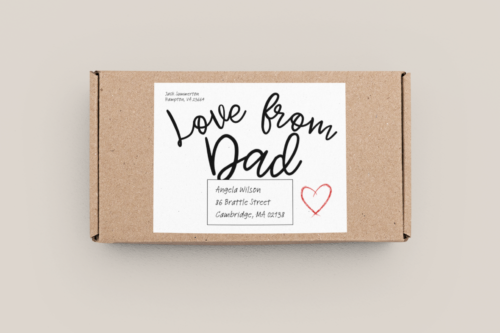 Love from Dad Parcel Label - Image 4