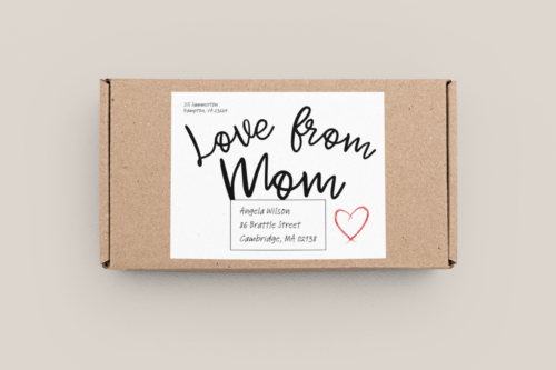 Love from Mom Parcel Label - Image 4