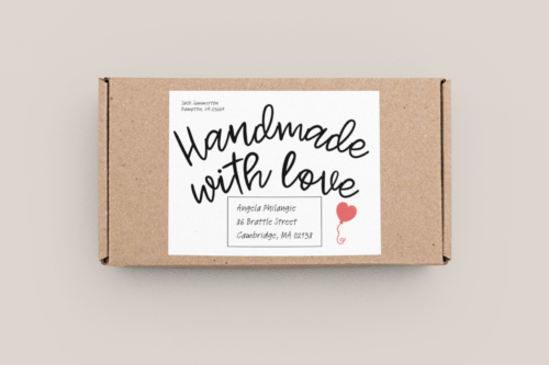 Handmade with Love Parcel Label - Image 3