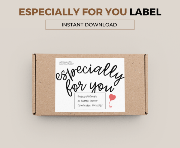 Especially for You Parcel Label