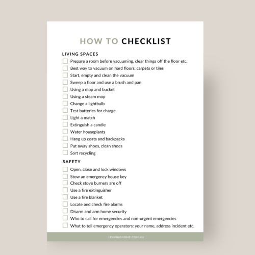 Life Skills Checklist