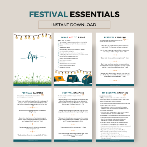 Festival Camping Checklist