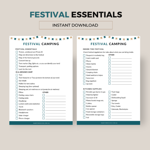 Festival Camping Checklist