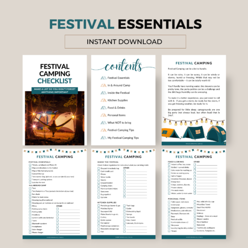 Festival Camping Checklist