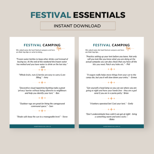 Festival Camping Checklist