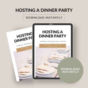 Hosting a dinner party