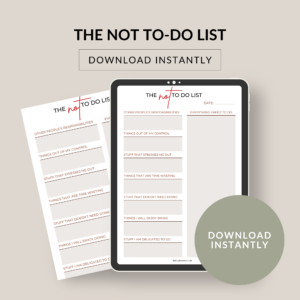 The Not To-Do List