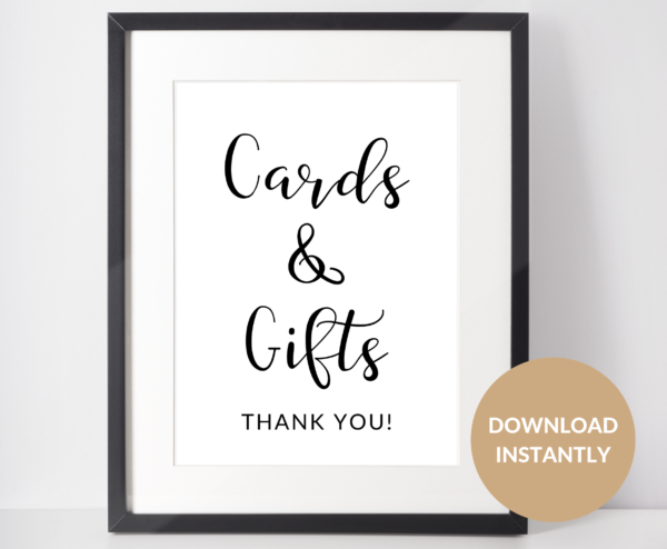 Cards & Gifts, Thank you sign