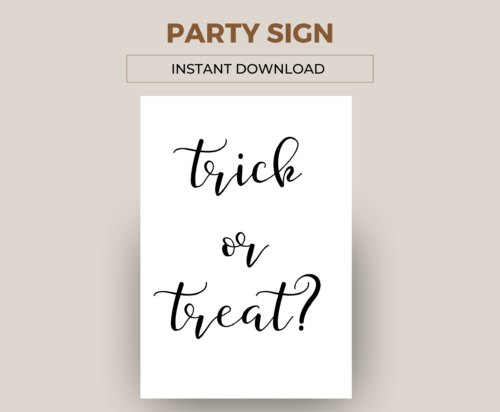 Trick or Treat sign