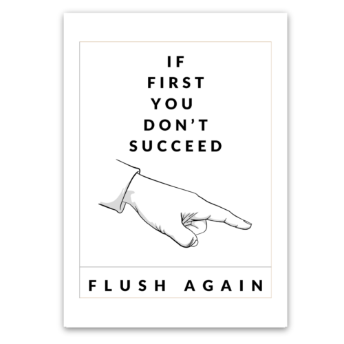 Flush Again sign - Image 2