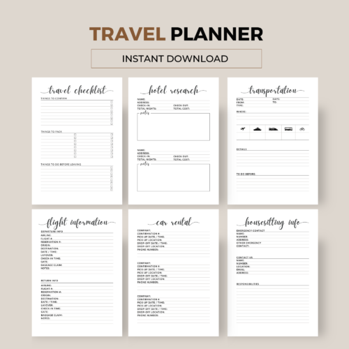 Travel Planners, Holiday Checklists | 36 Pages - Image 4