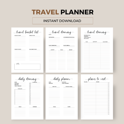 Travel Planners, Holiday Checklists | 36 Pages - Image 5