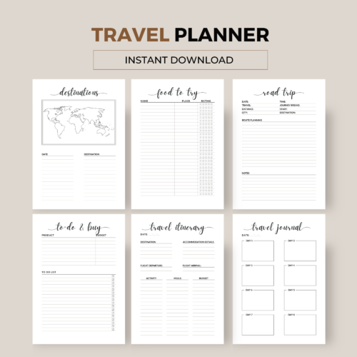 Travel Planners, Holiday Checklists | 36 Pages - Image 6