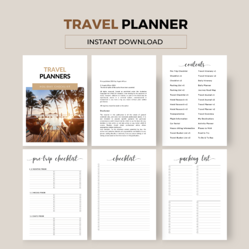 Travel Planners, Holiday Checklists | 36 Pages - Image 3